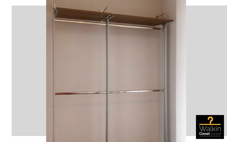 Walk in Closet - I Shape หน้าบานเมลามีน สี ES 5060-17
