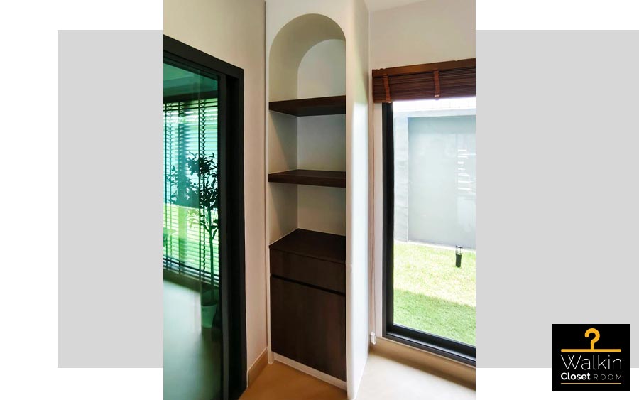 ชุดตู้หิ้งพระ Built-in โครง MR เคลือบ Melamine สี 5074-11 | หิ้งพระบิวท์อิน